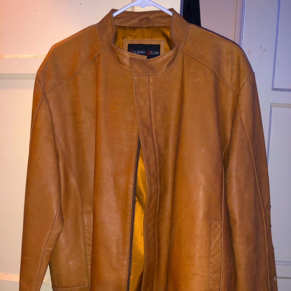 Juliano Celini Lambskin Bomber Leather Jacket